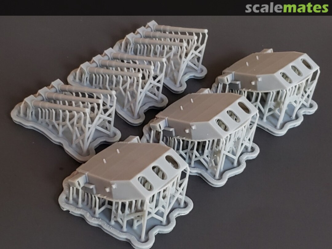 Boxart USS North Carolina and USS Washington 16"/45 cal. Turrets for Classic Warship kits 350-BB55 turrets for CW Model Monkey