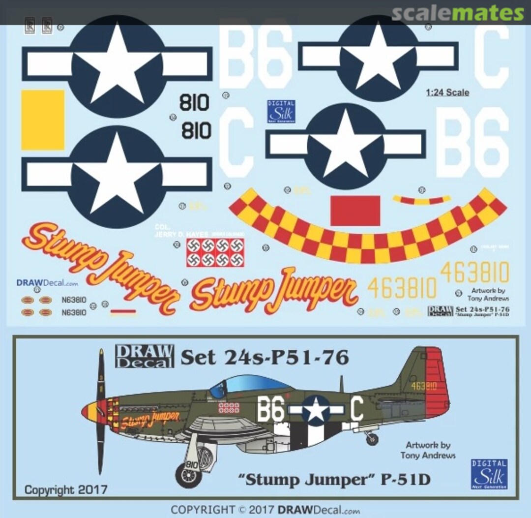 Boxart “Stump Jumper” P-51D 24-P51-76 Draw Decal Boxart “Stump Jumper” P-51D 24-P51-76 Draw Decal