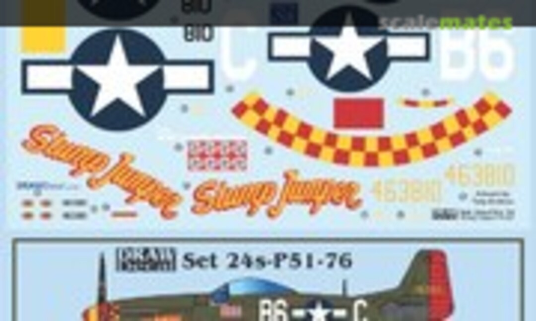1:24 “Stump Jumper” P-51D (Draw Decal 24-P51-76) 24-P51-76