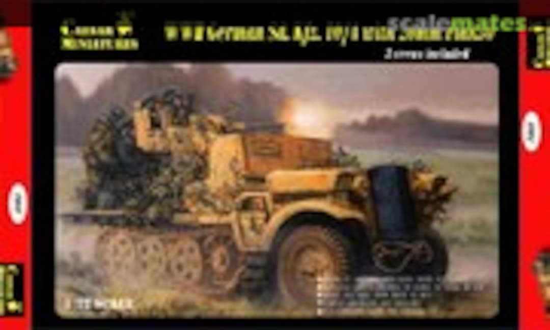 1:72 WWII German Sd.Kfz.10/4 with 20mm Flak 30 (Caesar Miniatures 7208)