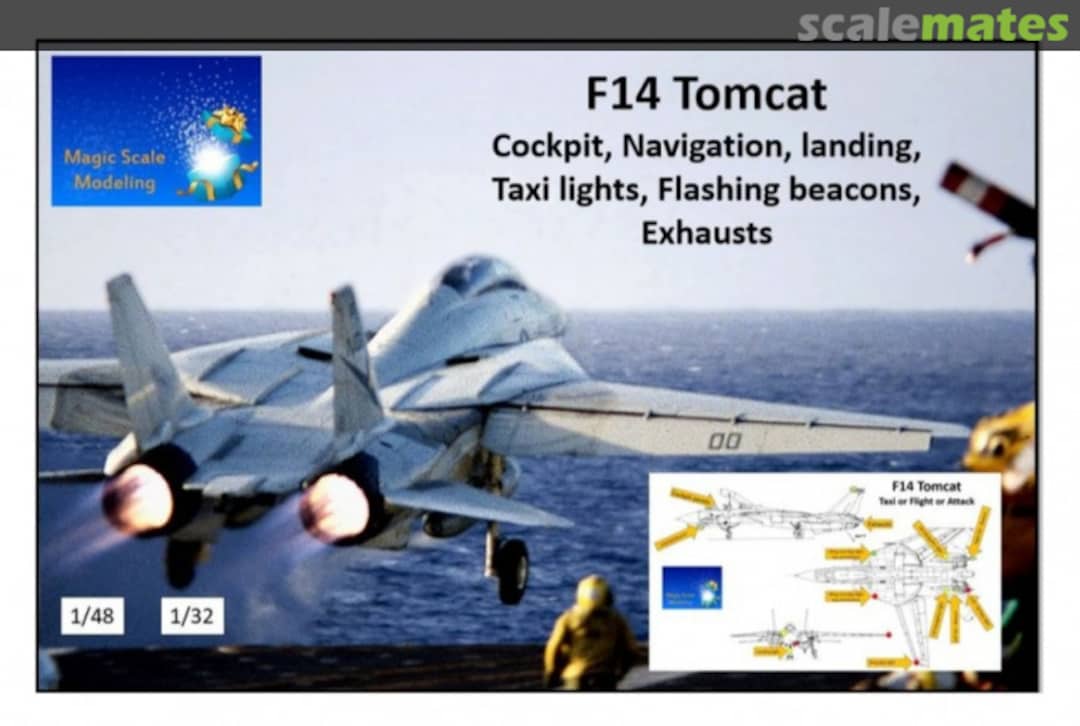 Boxart F14 Tomcat- Full Lighting Kit MSM-035 Magic Scale Modeling