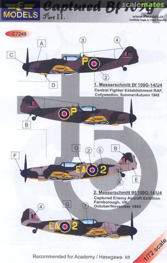 Boxart Captured Bf 109 G, Part II C7249 LF Models Boxart Captured Bf 109 G, Part II C7249 LF Models