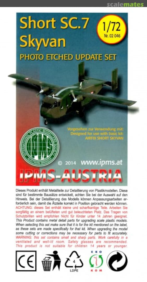 Boxart Short SC.7 Skyvan 02-046 IPMS Austria