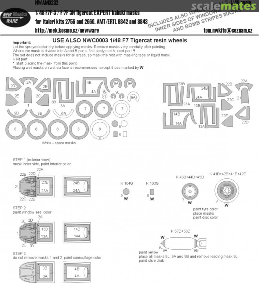 Boxart F7F-3 / F-7F 3N Tigercat EXPERT kabuki masks NWAM0232 New Ware Boxart F7F-3 / F-7F 3N Tigercat EXPERT kabuki masks NWAM0232 New Ware