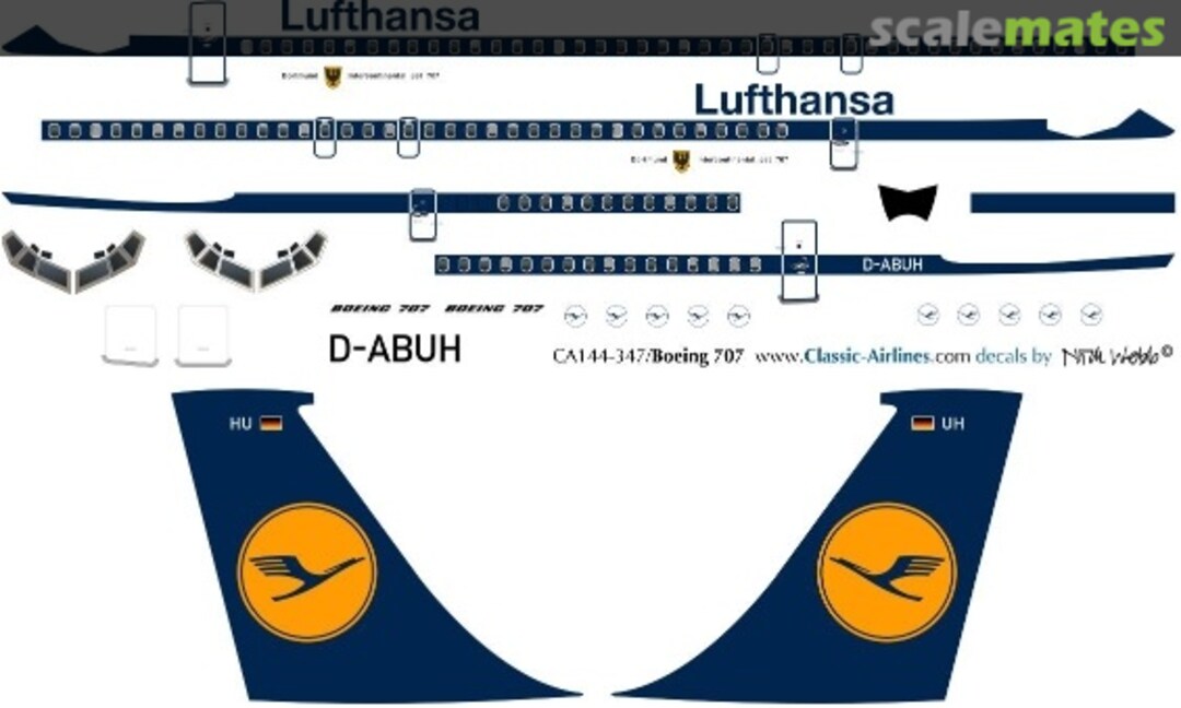 Boxart Lufthansa B707 (last in service) CA144-347 Classic Airlines Boxart Lufthansa B707 (last in service) CA144-347 Classic Airlines