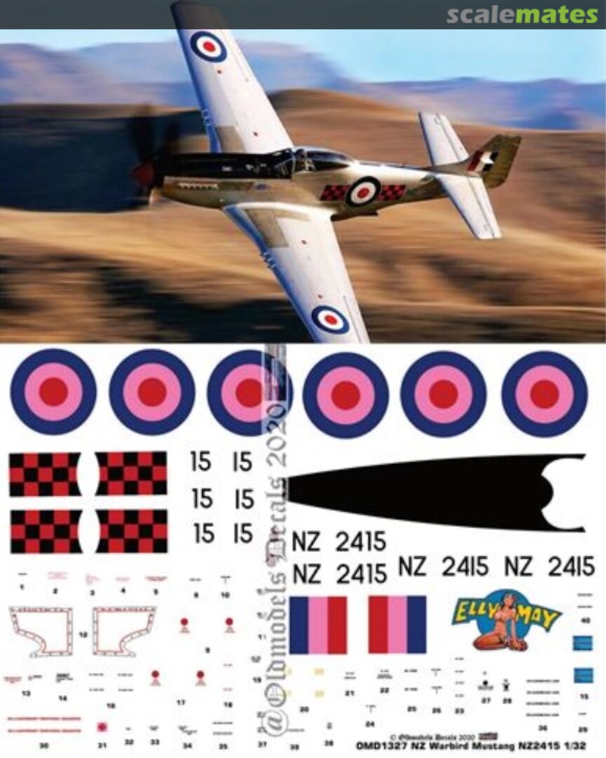 Boxart Warbird - Mustang 2415 OMD1326 Oldmodels Decals Boxart Warbird - Mustang 2415 OMD1326 Oldmodels Decals