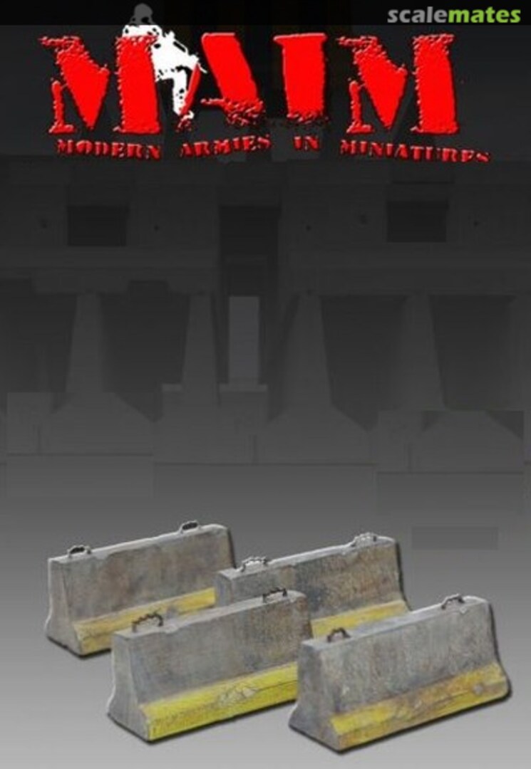 Boxart Real Concrete Jersey Barriers (4 Pcs.) MAIM35013 MAiM Boxart Real Concrete Jersey Barriers (4 Pcs.) MAIM35013 MAiM