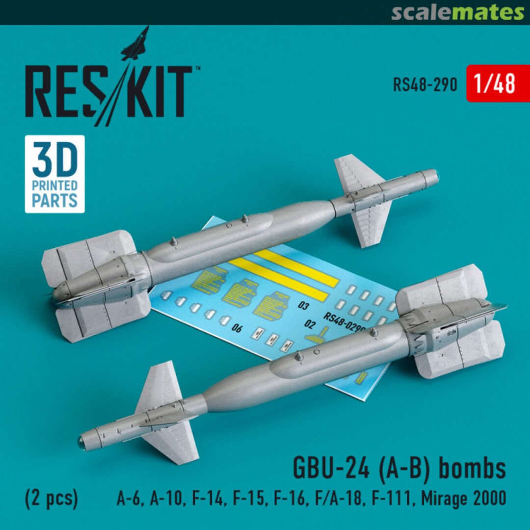 Boxart GBU-24A/B bomb (2 pcs) RS48-0290 ResKit Boxart GBU-24A/B bomb (2 pcs) RS48-0290 ResKit