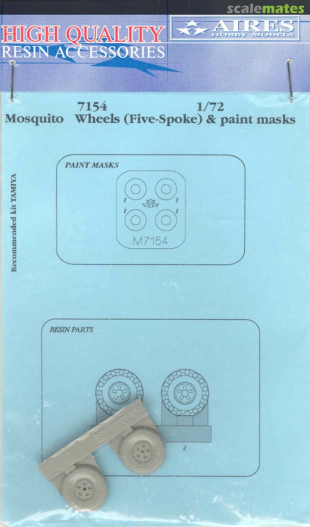 Boxart Mosquito Wheels (Five spoke) & paint masks 7154 Aires Boxart Mosquito Wheels (Five spoke) & paint masks 7154 Aires
