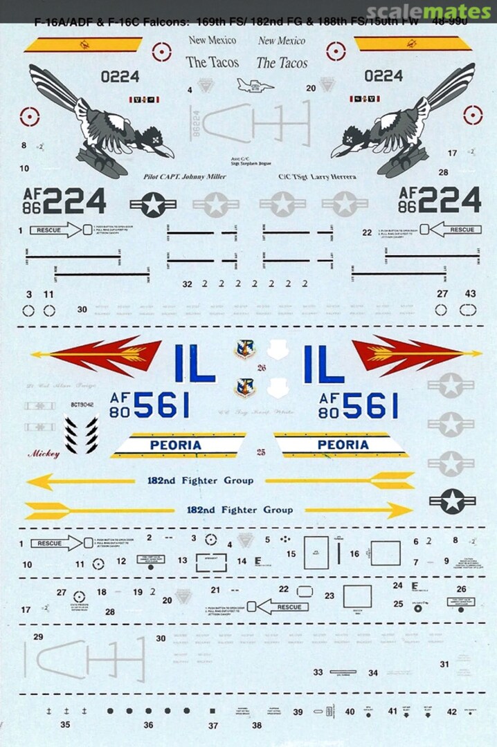 Boxart F-16A/ADF & F-16C Falcons 48-990 Microscale Boxart F-16A/ADF & F-16C Falcons 48-990 Microscale
