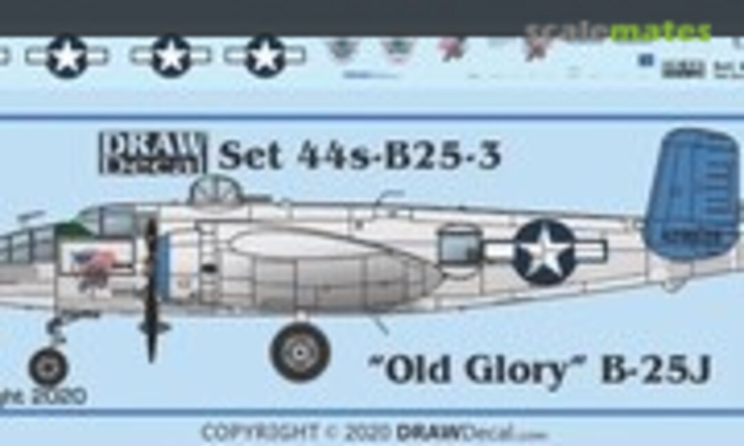 1:144 “Old Glory” B-25J (Draw Decal 44-B25-3) 44-B25-3