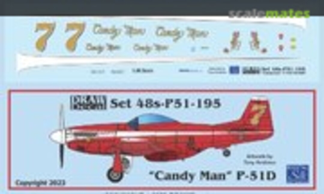 1:48 “Candyman” P-51D (Draw Decal 48-P51-195) 48-P51-195