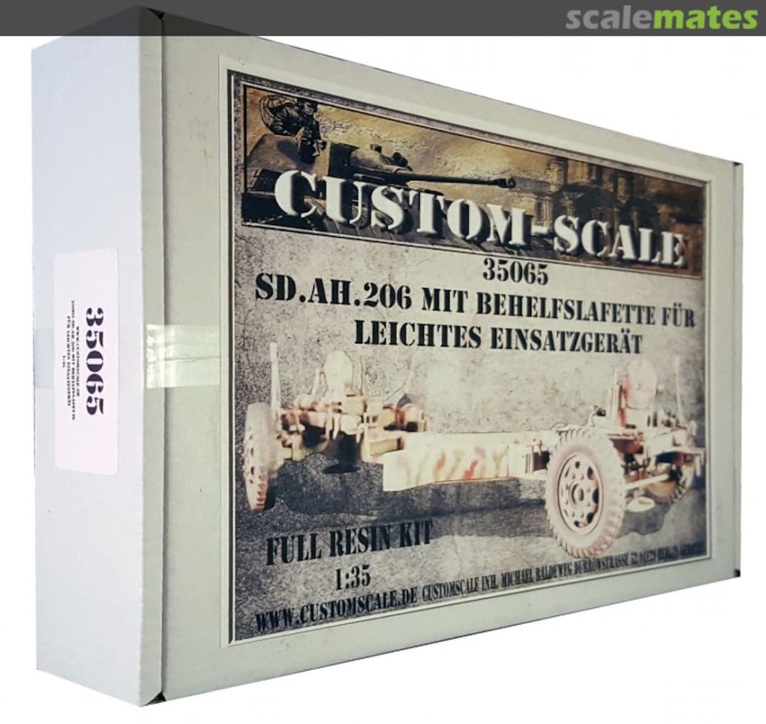 Boxart Sd.Ah.206 with auxiliary levers for light combat devices 35065 Custom-Scale Boxart Sd.Ah.206 with auxiliary levers for light combat devices 35065 Custom-Scale