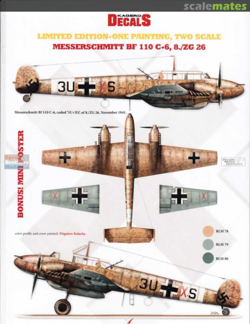 Boxart Messerschmitt Bf 110 C-6, 8./ZG 26 7248002 Kagero Boxart Messerschmitt Bf 110 C-6, 8./ZG 26 7248002 Kagero