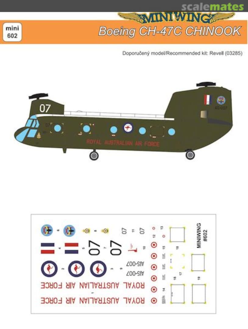 Boxart Boeing CH-47C Chinook mini 602 Miniwing