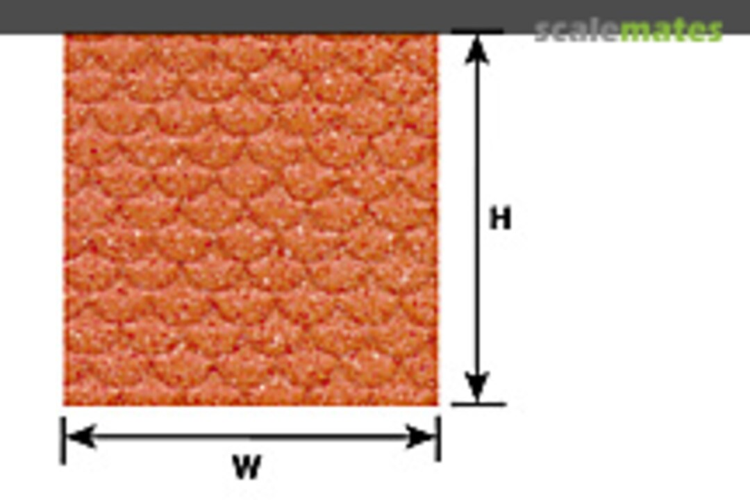 Boxart Scalloped Edge Tile Roof Patterned Sheet (175 x 300 x 0.5mm) 91651 Plastruct Boxart Scalloped Edge Tile Roof Patterned Sheet (175 x 300 x 0.5mm) 91651 Plastruct