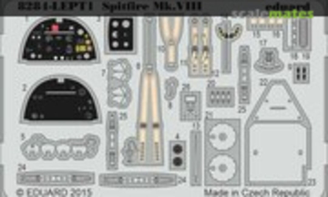 1:48 Spitfire Mk. VIII PE-set (Eduard 8284-LEPT)