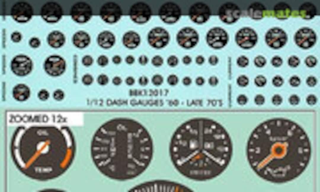 1:12 Dash Gauges '60-Late 70's (Bestbalsakits BBK12017) BBK12017