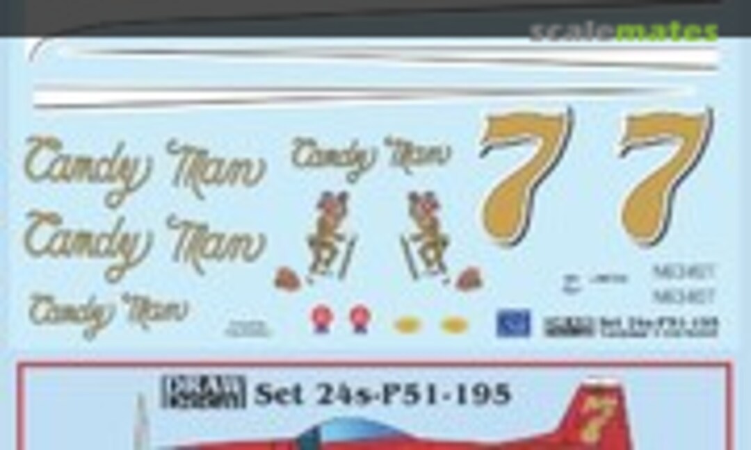 1:24 “Candyman” P-51D (Draw Decal 24-P51-195) 24-P51-195
