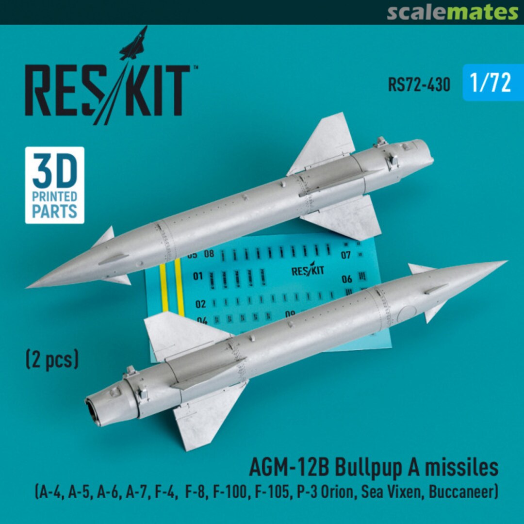 Boxart AGM-12B Bullpup A missiles (2 pcs) RS72-0430 ResKit Boxart AGM-12B Bullpup A missiles (2 pcs) RS72-0430 ResKit