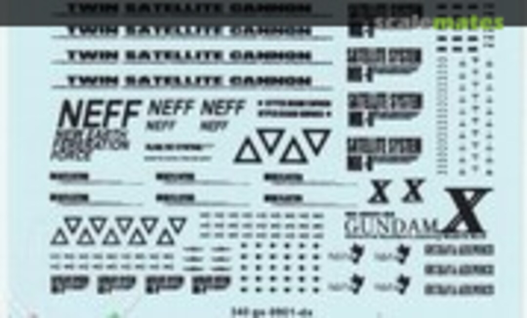 No Decals for GX-9901-DX Gundam Double X (Easy Decal 340BK) 340BK