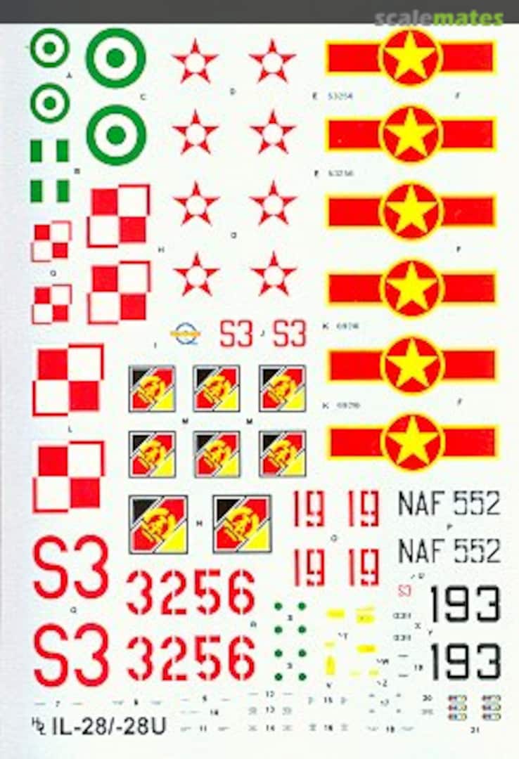 Boxart Il-28/RT/U "Beagle" / "Mascot" 72-043 Hi-Decal Line Boxart Il-28/RT/U "Beagle" / "Mascot" 72-043 Hi-Decal Line