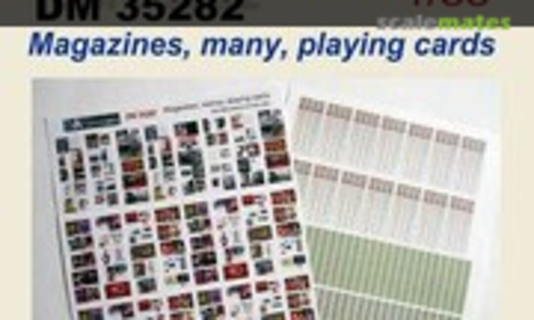 1:35 Material for Dioramas. Magazines, Money, Playing Cards (DANmodels DM35282) DM35282