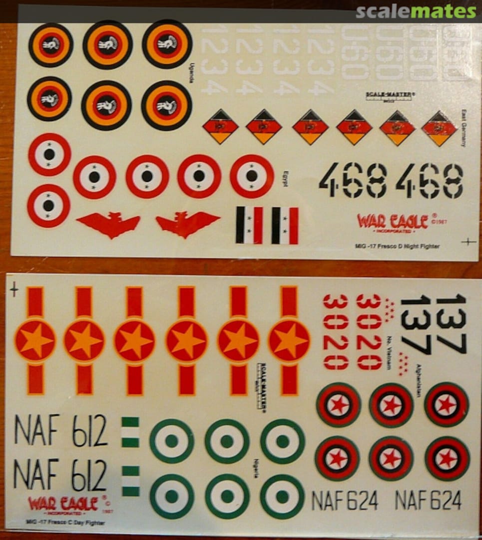 Boxart MiG 17 Fresco C Day Fighter & Fresco D Night Fighter War Eagle Boxart MiG 17 Fresco C Day Fighter & Fresco D Night Fighter War Eagle