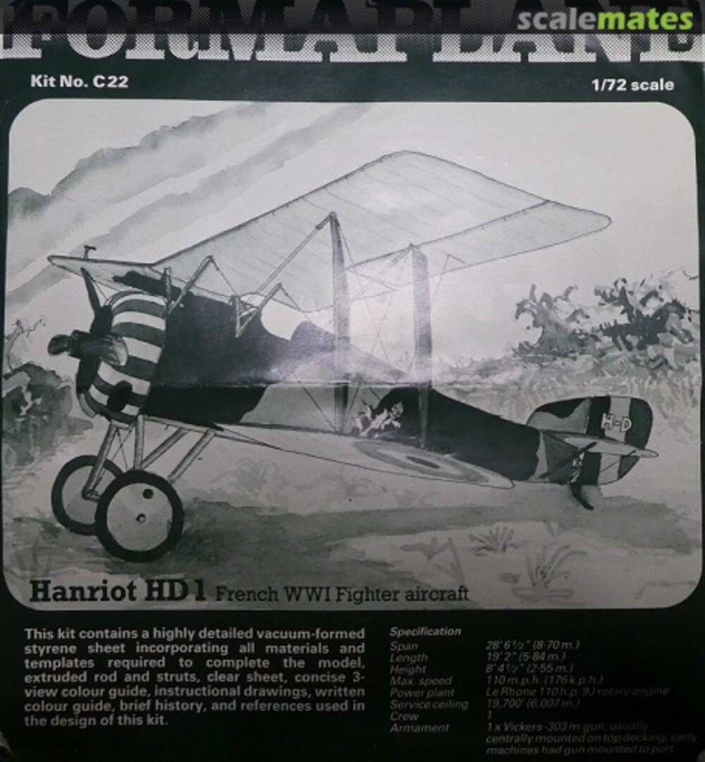 Boxart Hanriot HD1 C22 Formaplane Boxart Hanriot HD1 C22 Formaplane