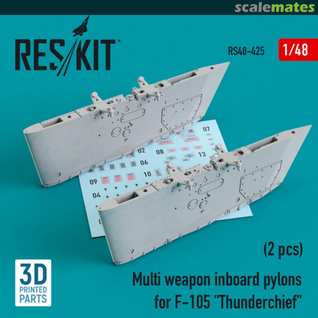 Boxart Multi weapon inboard pylons RS48-0425 ResKit Boxart Multi weapon inboard pylons RS48-0425 ResKit