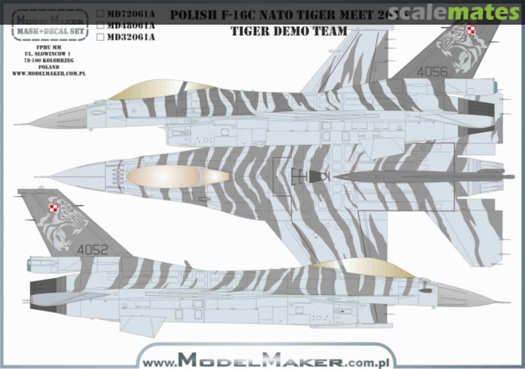 Boxart Polish F-16C Nato Tiger Meet 2015 - Tiger Demo Team MD72061A ModelMaker