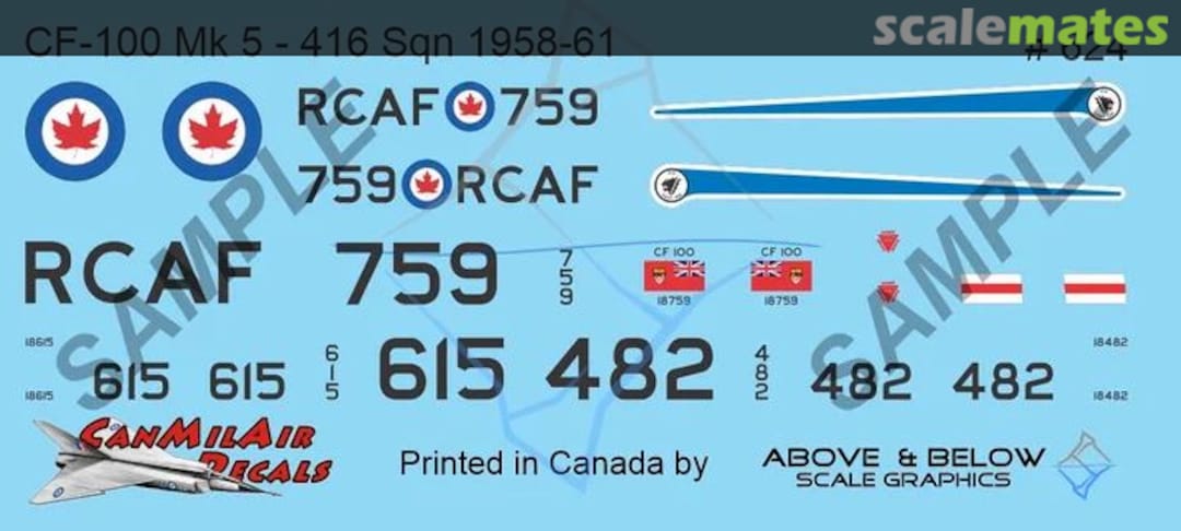Boxart Avro CF-100 Canuck Mk. 5 - 416 Sqn (1956-61) 624 Above & Below Graphics Boxart Avro CF-100 Canuck Mk. 5 - 416 Sqn (1956-61) 624 Above & Below Graphics