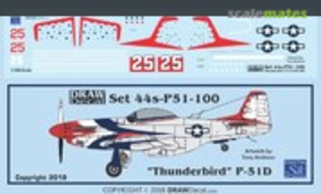 1:144 P-51D “Thunderbird” (Draw Decal 44-P51-100) 44-P51-100