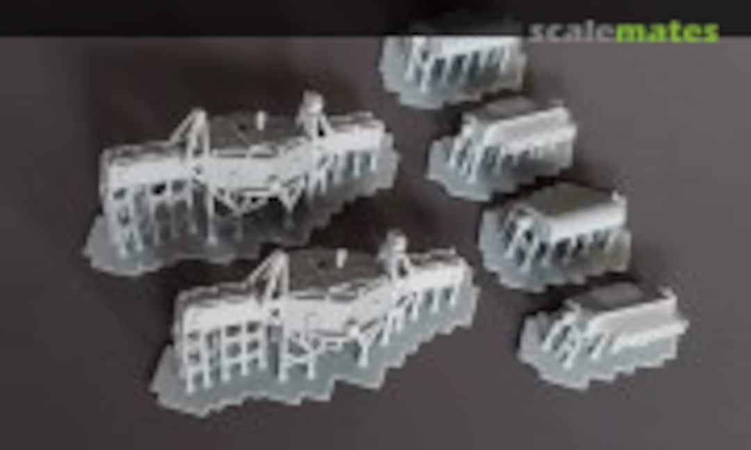 1:192 Mk.38 Main Battery Fire Control Directors, 7-sided enlarged shield (Model Monkey 192-Mk38_7-sided) 192-Mk38_7-sided