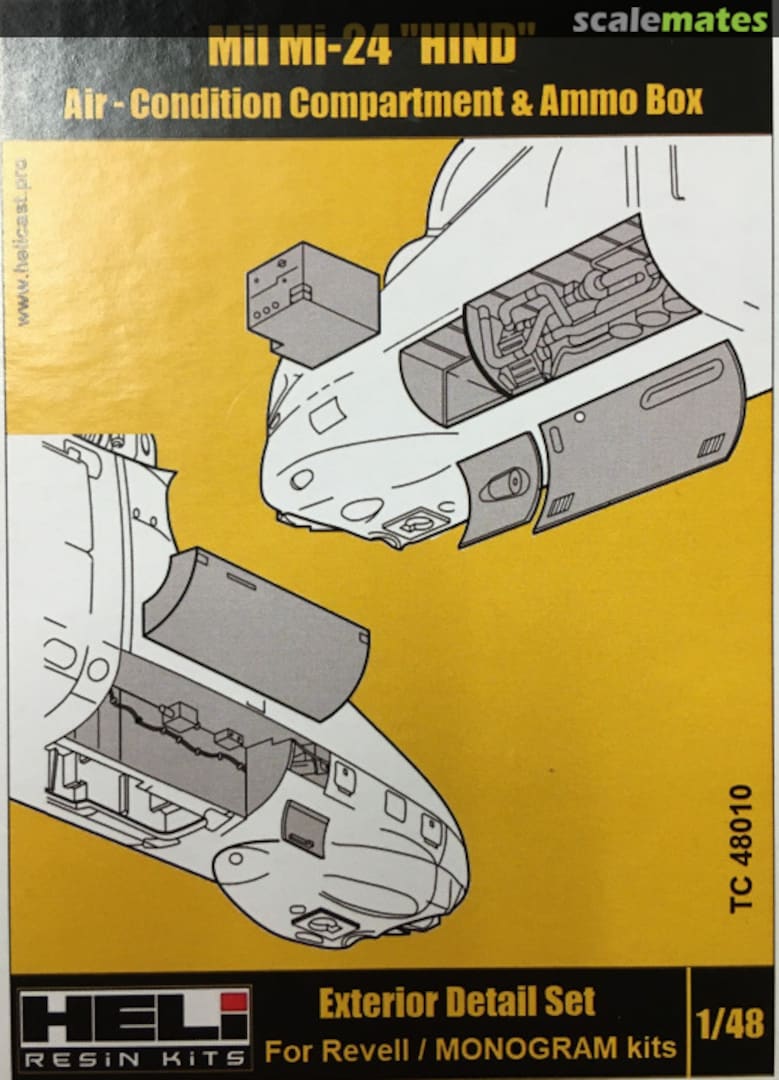 Boxart Mil Mi-24 "Hind" Air-Condition Compartment & Ammo Box Set TC48010 HELI Resin Kits Boxart Mil Mi-24 "Hind" Air-Condition Compartment & Ammo Box Set TC48010 HELI Resin Kits