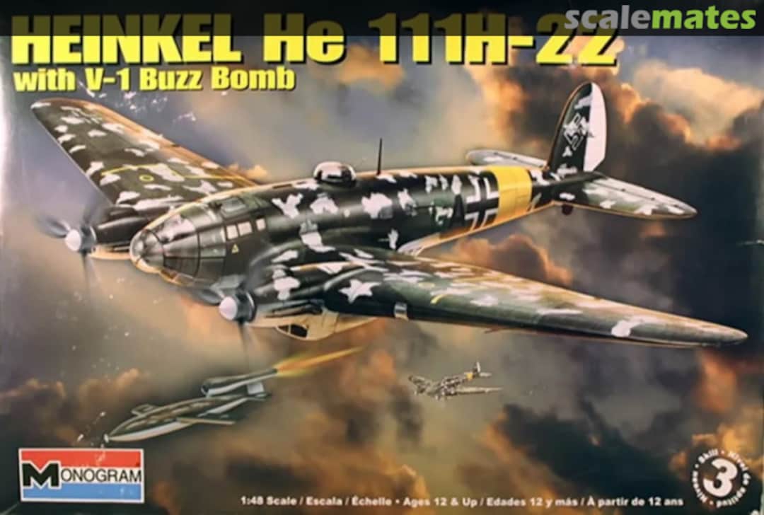 Boxart Heinkel He 111H-22 w/V-1 Buzz Bomb 85-5530 Monogram Boxart Heinkel He 111H-22 w/V-1 Buzz Bomb 85-5530 Monogram