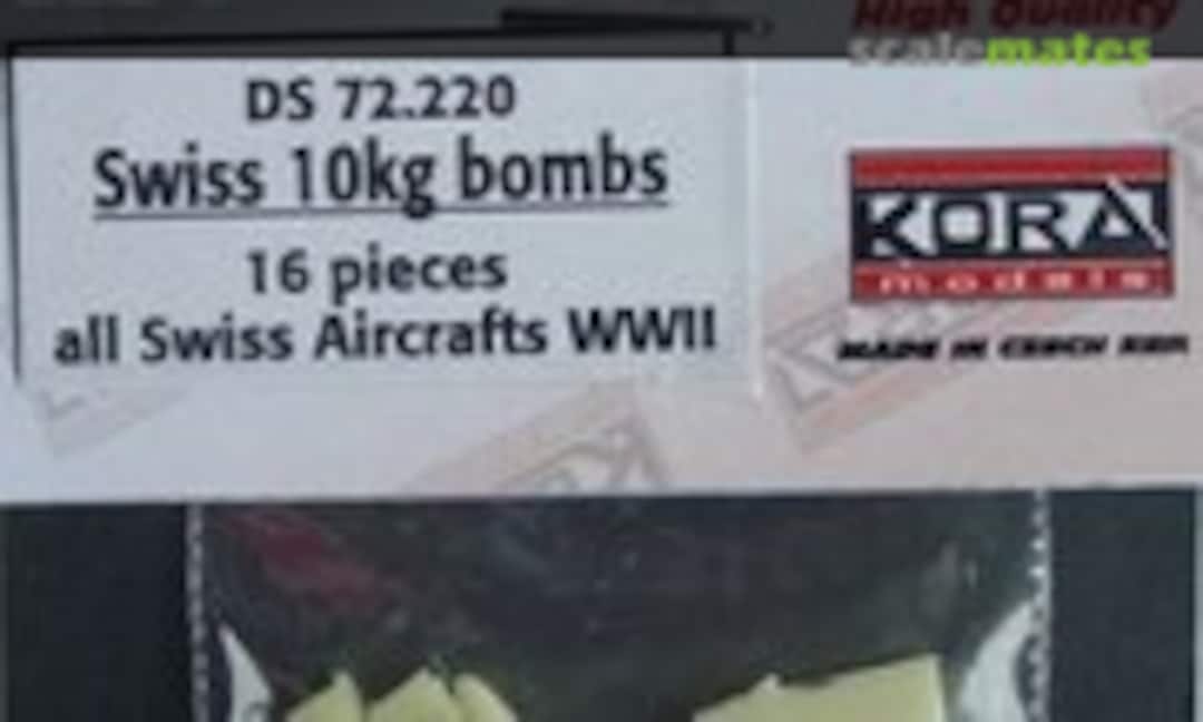 1:72 Swiss 10kg bombs (16 pcs.) (Kora Models DS72220) DS72220