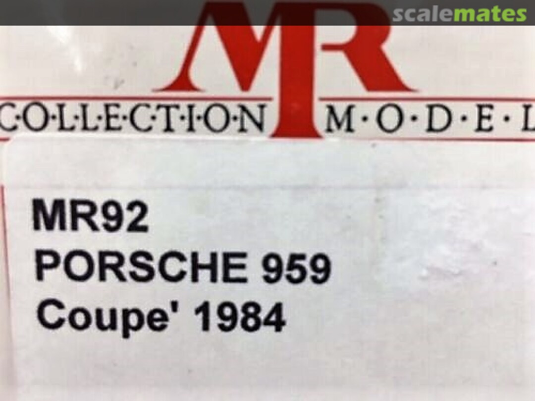 Boxart Porsche 959 MR92 MR Collection Models Boxart Porsche 959 MR92 MR Collection Models