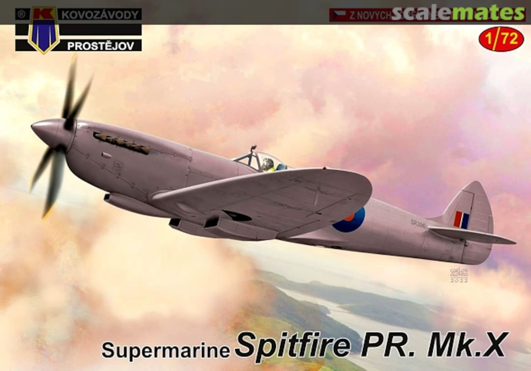 Boxart Supermarine Spitfire PR. Mk.X KPM0290 Kovozávody Prostějov Boxart Supermarine Spitfire PR. Mk.X KPM0290 Kovozávody Prostějov