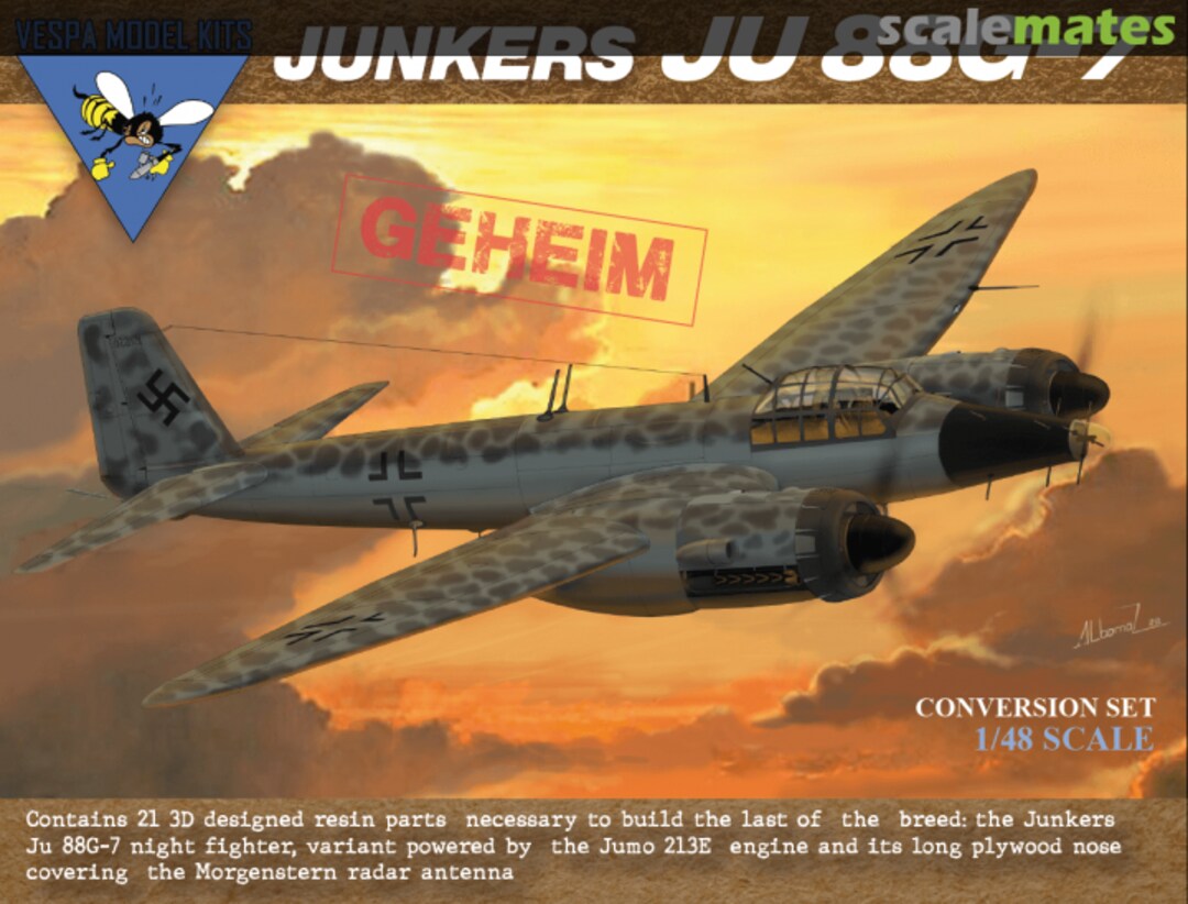 Boxart Junkers Ju 88G-7 VMKC 48003 Vespa Model Kits Boxart Junkers Ju 88G-7 VMKC 48003 Vespa Model Kits