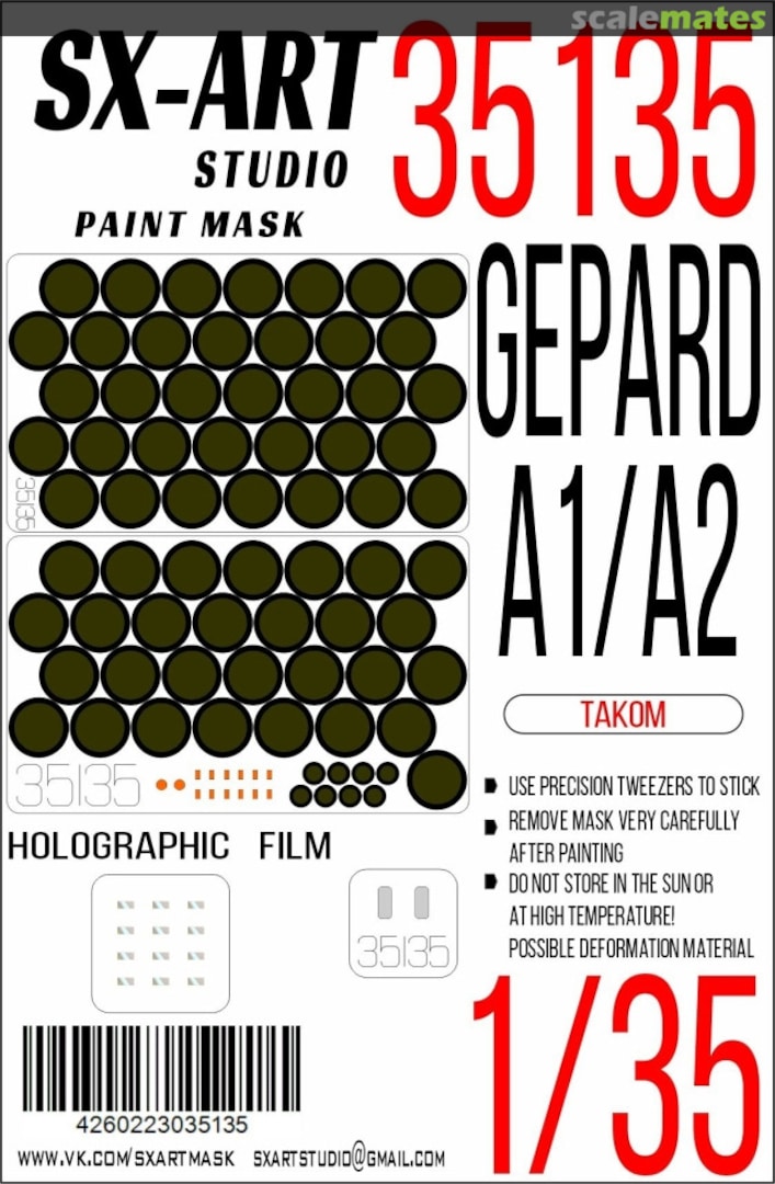 Boxart Gepard A1/A2 masks 35135 SX-Art Boxart Gepard A1/A2 masks 35135 SX-Art