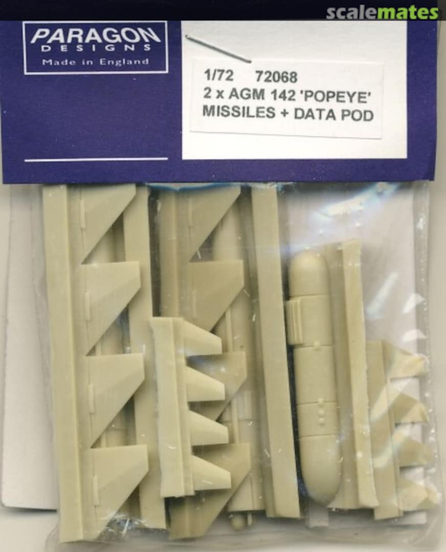 Boxart AGM 142 Popeye Missiles & Data-Link Pod 72068 Paragon Designs