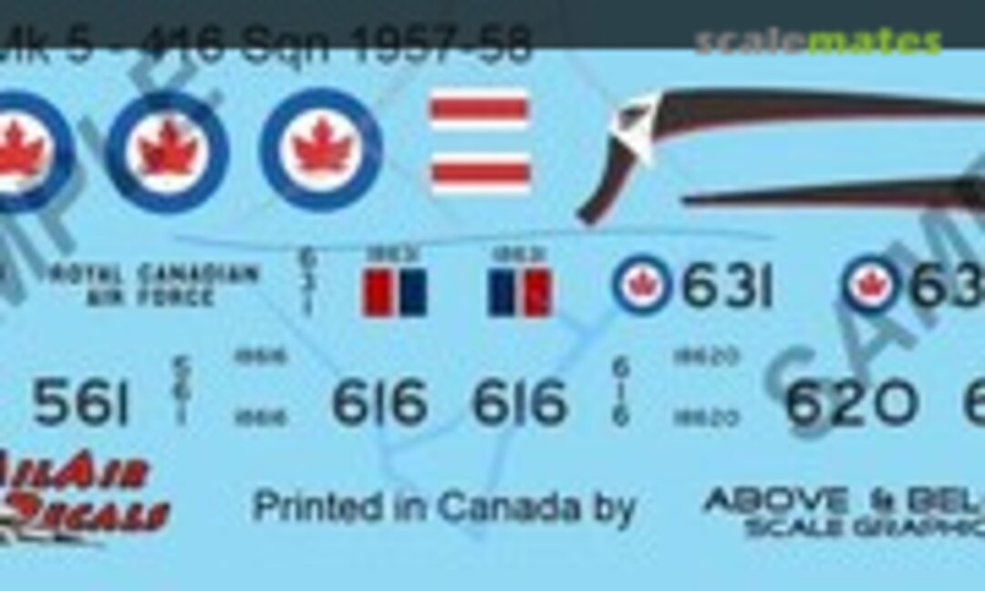 1:72 Avro CF-100 Canuck Mk. 5 - 416 Sqn (1957-1958) (Above & Below Graphics 623) 623