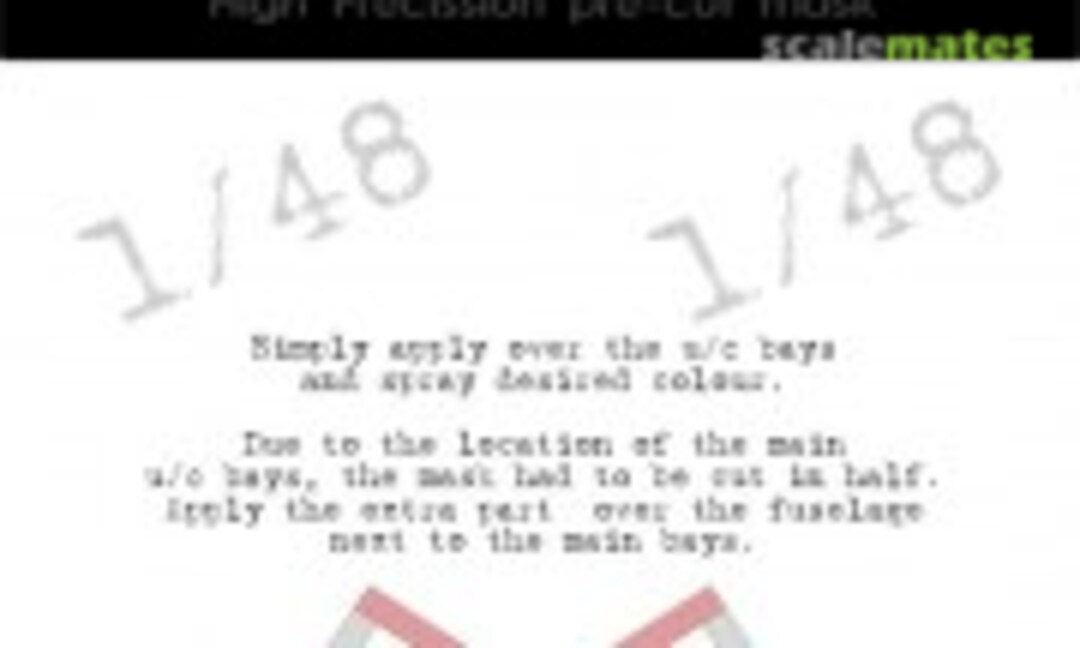 1:48 Republic F-105 Thunderchief Undercarriage Bay Paint Masks (DEAD Design Models UC48034) UC48034