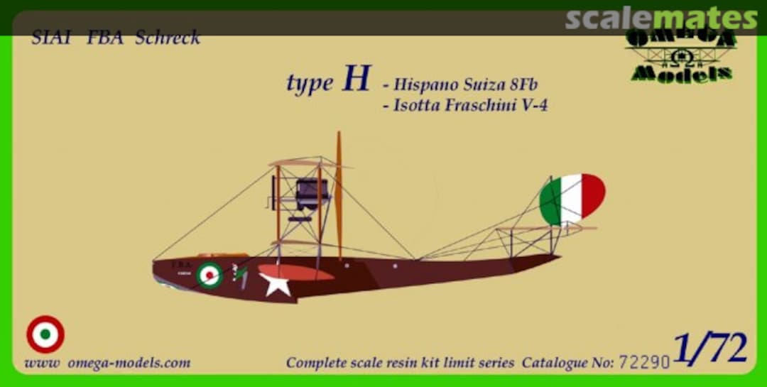 Boxart SIAI FBA Schreck type H 72290 Omega Models