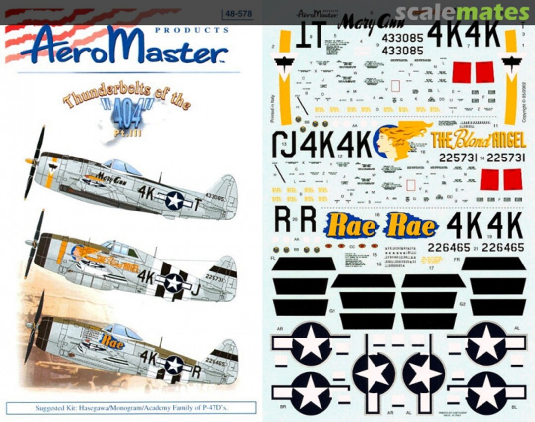 Boxart Thunderbolts of the "404" Pt. III 48-578 AeroMaster Boxart Thunderbolts of the "404" Pt. III 48-578 AeroMaster