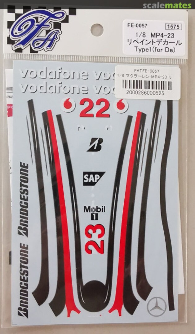 Boxart McLaren MP4-23 Repaint DecalType 1 (De Agostini) FE-0057 F'artefice Boxart McLaren MP4-23 Repaint DecalType 1 (De Agostini) FE-0057 F'artefice