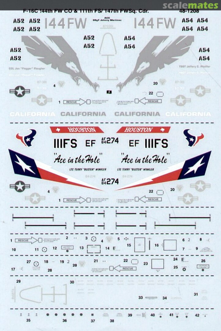 Boxart F-16C-25/32 Falcons 48-1208 SuperScale International Boxart F-16C-25/32 Falcons 48-1208 SuperScale International