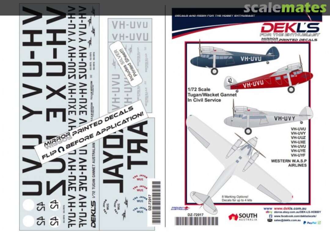 Boxart Tugan/Wackett Gannet in Civil Service DZ-72017 DEKL's Boxart Tugan/Wackett Gannet in Civil Service DZ-72017 DEKL's