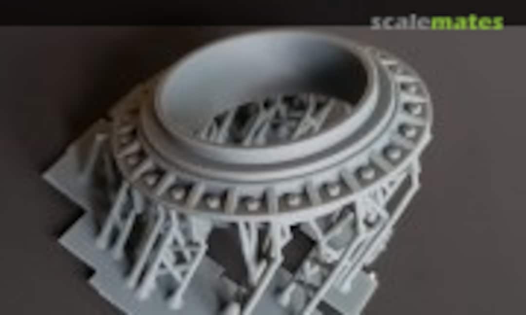 1:72 Ring Stand, sloped, for 5"/38 Single-gun Mounts (Fletcher class, DEs, etc.) (Model Monkey 72-5in38 Mk30-ring-stand-) 72-5in38 Mk30-ring-stand-